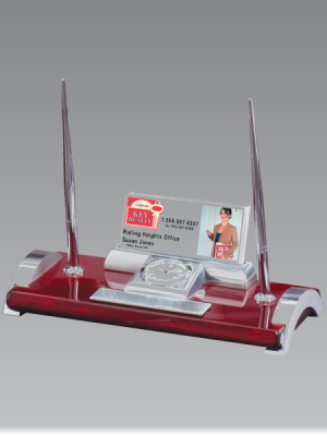 Desk Set With Card Holder