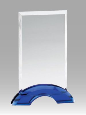 Crystal Double Arc Rectangle Award