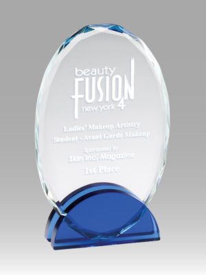 Crystal Double Arc Oval Award