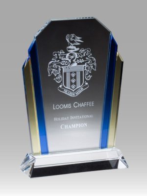 Blue and Gold Glass Award