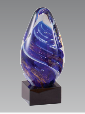 Glass Purple Swirl Award