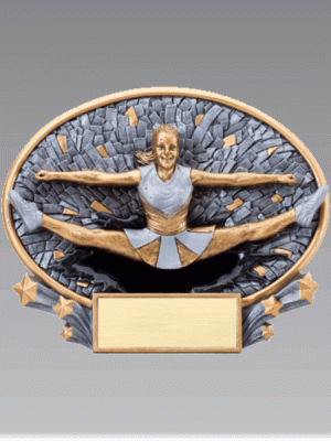 3D Full Color Cheerleader Trophy