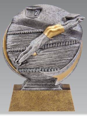 Swimming Motion Extreme Resin Trophy