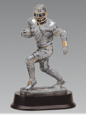 Silver Football Sport Statue Trophy