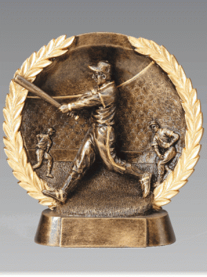 3D Baseball Bronze Trophy