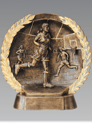 3D Basketball Bronze Trophy (F)