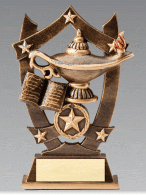 Lamp of knowledge Star Trophy