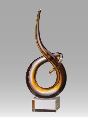Brown and Gold Glass Art Award