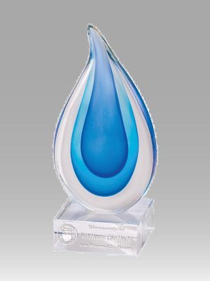 Glass Aqua Teardrop-3 Sizes