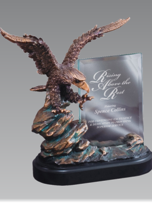 10" Eagle with Glass Plate