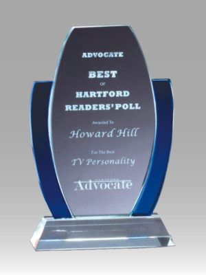 Blue Elegant Glass Award