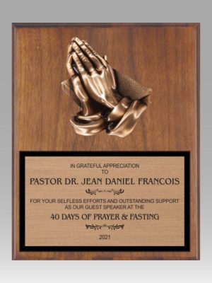 Praying Hands Plaque