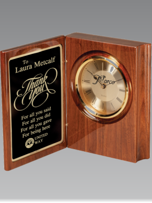 Solid Walnut Book Clock