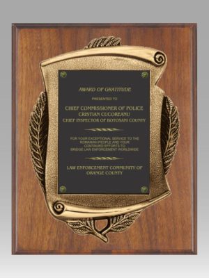 Large Scroll Plaque