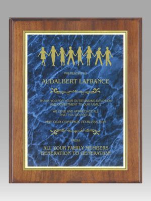 Walnut Cove Edged Plaque Blue