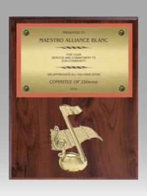 Plaque With Music Note