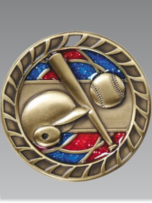 Baseball Glitter Medal