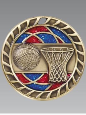 Basketball Glitter Medal