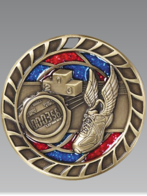 Track Glitter Medal
