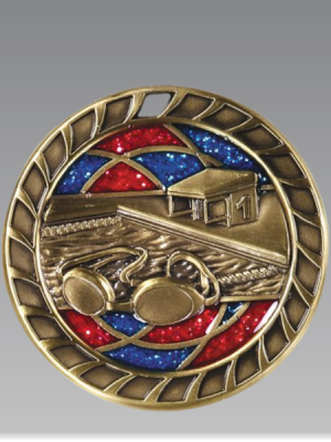 Swimming Glitter Medal