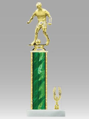 Round Column Trophy With Side Trim 10" - 12"