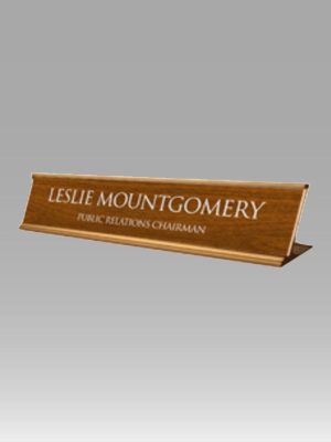 Nameplate With Desk Stand