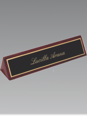 Piano Finish Rosewood Name Block