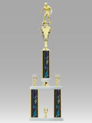 Round Triple Column Champion Trophy 27"