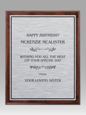 Economy Plaque - Silver