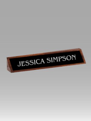 Piano Finish Walnut Name Block