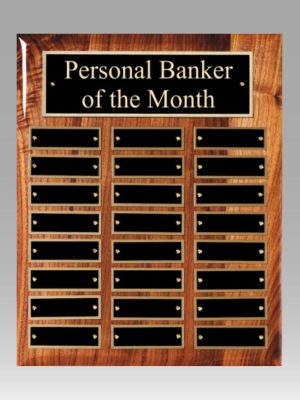 High Gloss Walnut Perpetual Plaque