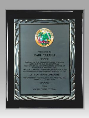 Ebony Piano Finished Plaque