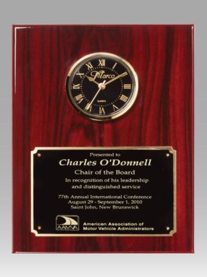 Rosewood Clock Plaque