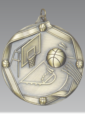Basketball Ribbon Medal