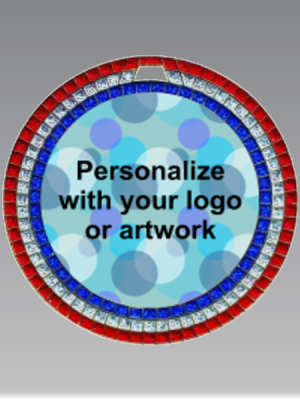 2.75" Patriotic Gem Insert Medal