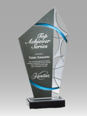 Faceted Blue Stained