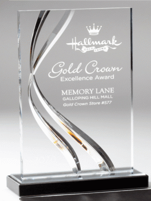 Clear Swirl Acrylic Award