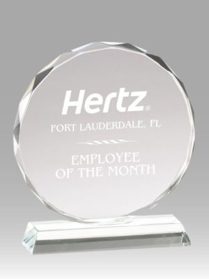Beveled Round Glass Award