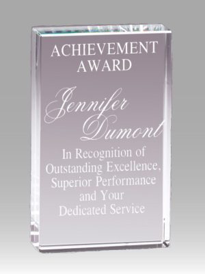 Thick Crystal Rectangle Award