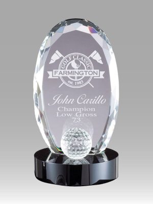 Faceted Oval Golf Award