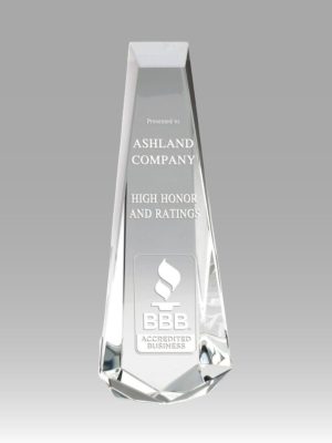 Beautiful Beveled Crystal Award