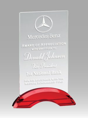 Crystal Rectangle Ruby Award