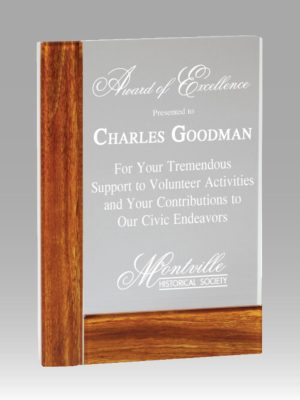 Crystal With Wood Grain Trim