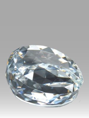 Etched Diamond Crystal Paperweight