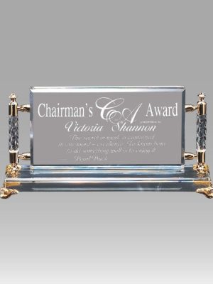 Crystal Gold Trim Billboard Award