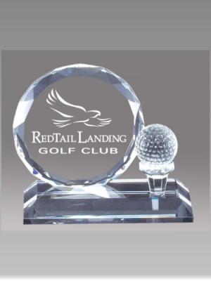 Golf Ball With Faceted Circle