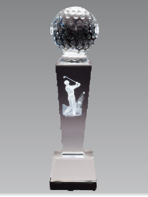 3D Crystal Male Golf Tower