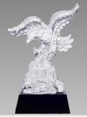 11.5" Crystal Eagle Perched
