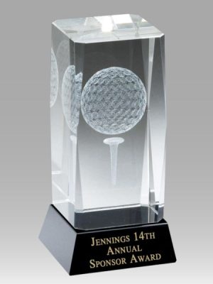 Crystal 3D Golf Award
