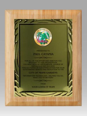 Bamboo Plaque
